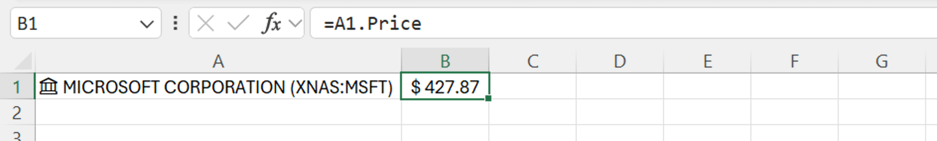 Stocks rich data types